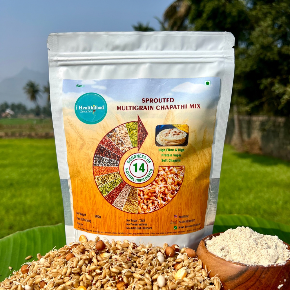 Sprouted Multigrain Chapati Mix (Protein rich & gut friendly)